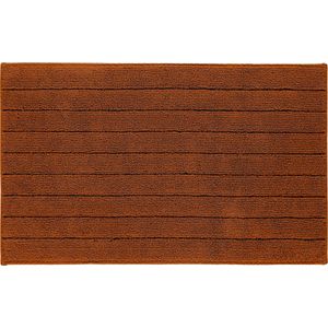 Casilin Badmat Antislip 50x80cm Luca - Waterabsorberende Badkamermat - Wasbaar en Sneldrogend - Voor Douche en Bad - 100% Katoen - Rechthoek - Oranje