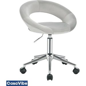 CasaVibe Salon Stoel - Behandelstoel - Kruk met wielen - Werkstoel - Kapper stoel - Visagiestoel