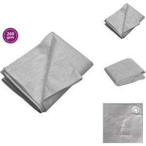 vidaXL Dekzeil - Dekzeilen - Tarp - Grondzeil - Dekzeil 260 g/mÂ² 8x10 m HDPE grijs