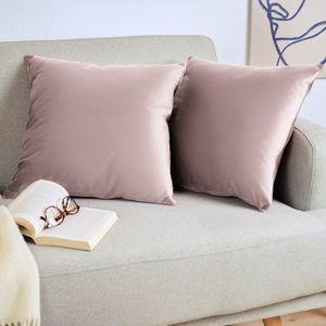 Blumtal Set van 2 Kussenslopen - Velvet - 50 x 50 cm - Vlierbes - Verborgen Ritssluiting - Kussenhoes voor sierkussens