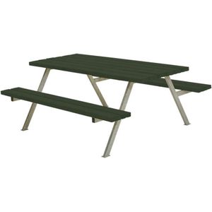 Picknicktafel vuren gegrond groen - Alpha 161 x 177 x 73 cm