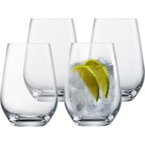 Gin Tonic Glas Viña (Set van 4), Bolvormige Longdrinkglazen voor Gin Tonic, Vaatwasmachinebestendige Tritan Kristallen Glazen, Gemaakt in Duitsland (Artikelnummer 130003)