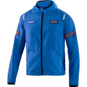 Sparco Martini Racing Windstopper - Waterafstotend en Winddicht Jack voor Heren met Martini Racing design - XL - Lichtblauw