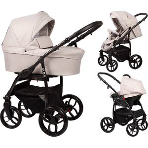 Baby Merc Q9 Black/Beige Kinderwagen incl. Autostoel Q9/197B