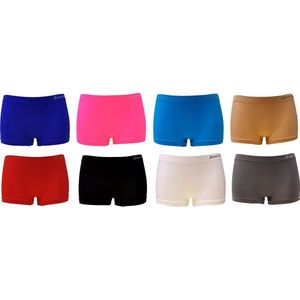 Sweet Angel damesboxershorts laag model 8pack assorti kleuren