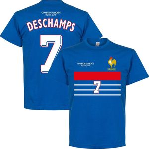 Frankrijk 1998 Deschamps Retro T-Shirt - Blauw - XXXL