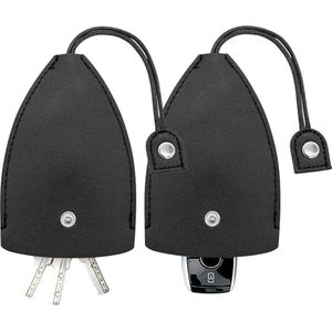 Sleutelhangers PU-leer draagbaar bescherming sleuteltas-autosleutelhouder - 2 stuks .