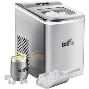 Bardi 2 Liter - 12KG IJsblokjes in 24 uur - met IJsschep - Inclusief Luxe Thermosbeker en Ijsschep - RVS