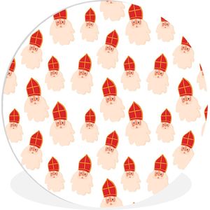 WallCircle - Wandcirkel ⌀ 90 - Sint - Sinterklaas - Kinderen - Jongens - Meisjes - Kind - Ronde schilderijen woonkamer - Wandbord rond - Muurdecoratie cirkel - Kamer decoratie binnen - Wanddecoratie muurcirkel - Woonaccessoires