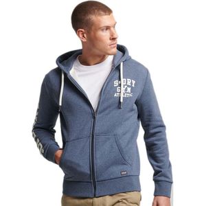 Superdry Vintage Gym Athletic Sweatshirt Met Volledige Rits Blauw S Man