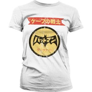 DC Comics Batman Dames Tshirt -S- Japanese Retro Logo Wit