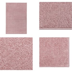vidaXL Vloerkleed kortpolig 160x230 cm roze - Vloerkleed - Vloerkleden - Kleed - Loper