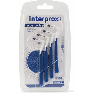 6x Interprox Ragers Plus Super Conical Donkerblauw PHD 2.1 4 stuks