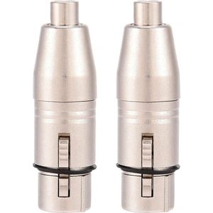XLR Female Naar RCA Female Adapter 2 Stuks - 3-Pin XLR Female Jack Naar RCA Female Audio Microfoon Mic Connector Adapter