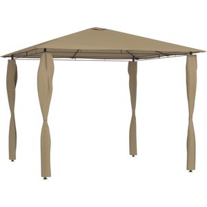 The Living Store Paviljoen 3x3x2.6m - Taupe - Stalen constructie