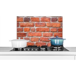 Spatscherm- Baksteen - Rood - Muur - Spatwand - Koken - 70x50 cm