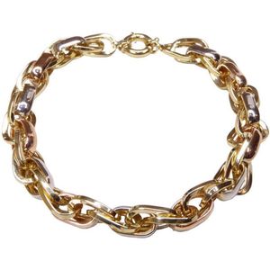 14 karaat ovalen tricolor armband