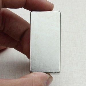 6x Super Magneet BlokMagneet 50 x 25 x 10 mm Neodymium N52 Vernikkeld