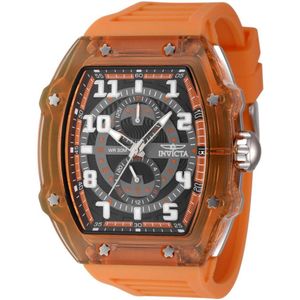 Invicta Racing 48446 Heren Horloge - Waterdicht - Analoog - Quartz Uurwerk - Plastic met zwarte Wijzerplaat - 48mm