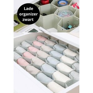 V&P Lade Organizer - ladeverdeler - zwart - kast organizer - Opbergbox - Opbergsysteem - Ondergoed / Sokken / BH - organizer keuken - organizer badkamer - bureau organizer