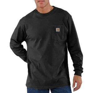 Carhartt K126 Heavyweight LS Pocket Zwart T-Shirt Heren