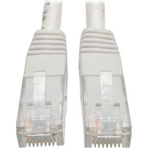 Tripp-Lite N200-003-WH Premium Cat5/5e/6 Gigabit Molded Patch Cable, 24 AWG, 550 MHz/1 Gbps (RJ45 M/M), White, 3 ft. TrippLite