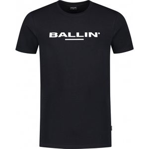 Ballin Amsterdam - Heren Regular fit T-shirts Crewneck SS - Navy - Maat XXL
