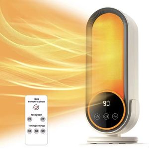 J&R Elektrische verwarming - Elektrische heater - Elektrische kachel - Ventilator kachel - Draagbaar - 1200W - Wit