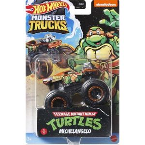 Hot Wheels truck Teenage Mutant Ninja Turtles Michelangelo - monstertruck 9 cm schaal 1:64
