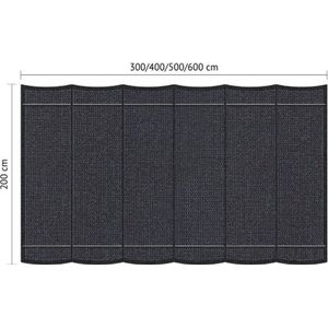 Shadow Comfort Harmonicadoek 2x4m Carbon Black incl. bevestigingsset