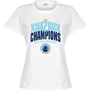 City Back to Back Champions T-Shirt - Wit - Dames - XL