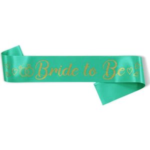Sjerp Bride to Be mint met gouden tekst - sjerp - vrijgezellenfeest - bride to be - bruid - trouwen - huwelijk - bruiloft