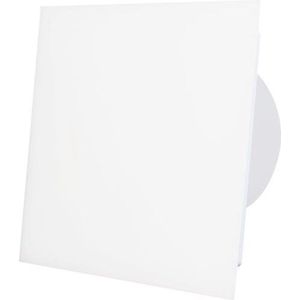 Badkamerventilator diameter 125 mm met Timer en Vochtsensor - kunststof front mat wit