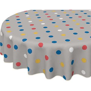 Tafelkleed -Dots Colors - Cotton - rond 150 cm