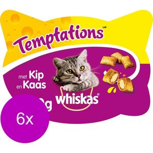 Whiskas Temptations 60 g - Kattensnack - 6 x Kip&Kaas