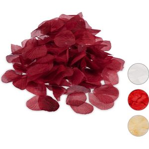 relaxdays - rozenblaadjes 500 stuks - confetti rozen blaadjes - bruiloft - rood