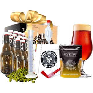 SIMPELBROUWEN® - Cadeaubox IPA - Bierbrouwpakket - Zelf bier brouwen pakket - Startpakket - Gadgets Mannen - Cadeau - Cadeau voor Mannen en Vrouwen - Bier - Verjaardag - Cadeau voor man - Verjaardag Cadeau Mannen