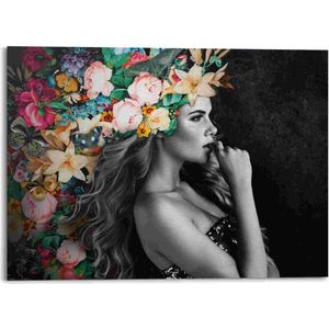 Alu-Dibond Elegante Vrouw 100x140 cm