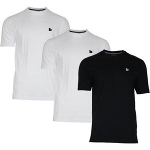 3-Pack Donnay T-Shirt (599008) - Sportshirt - Heren - White/Black/White - maat L