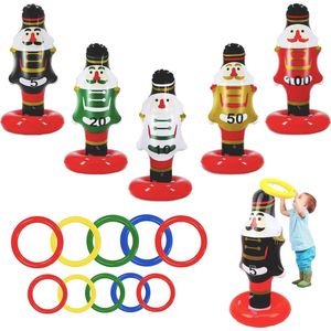 Opblaasbaar Kerst Ringwerpspel Voor Volwassenen En Kinderen - Leuk Gezinsfeest Spel Voor Kerstmis En Feestelijke Gelegenheden