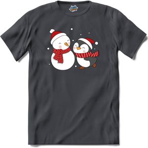 Pinguin buddy - T-Shirt - Dames - Mouse Grey - Maat M