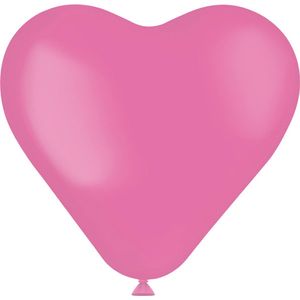 Folat - Ballonnen Hart Rosey Pink 25 cm - 8 stuks