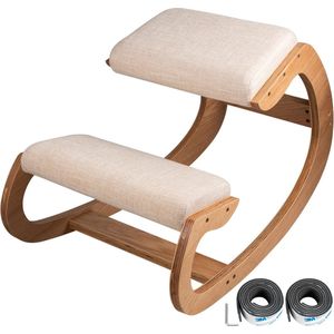 Bealive® ergonomische kruk - kniel stoel - hout - computer stoel - juiste houding - thuis kantoor meubilair