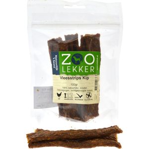 Zoolekker Vleesstrips Kip - hondensnacks - 100 gram