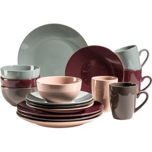 Luxe Servies - serviesset 4 personen - dinnerset - borden, schalen, mokken set - duurzaam - premium kwaliteit