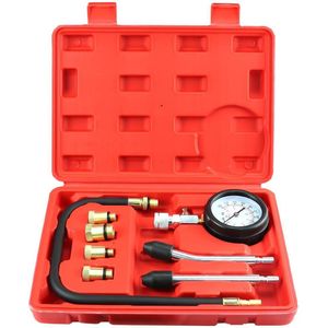 Compressietester 0-20 bar / 0-300 psi met manometer - gereedschapsset voor auto, vrachtwagen, motorfiets