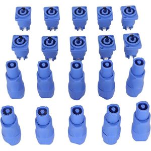 10 Sets 3Pin Luchtvaart Circulaire Connector 250V 20A Mannelijke Vrouwelijke Draad Paneel Metalen Connector - Industriële Elektrische Stroomkabel - LED Grote Scherm
