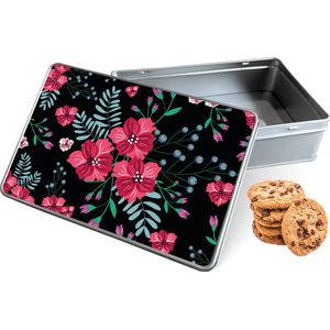 Koektrommel Wildflowers Rechthoek - Bewaarblik 20x13x5 cm