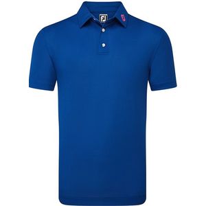 Footjoy Stretch Pique Heren Polo Shirt Kobalt Pink Heren Maat S