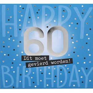 Depesche - Pop up muziekkaart met licht en de tekst ""Happy Birthday - 60 - Dit moet gevierd ..."" - mot. 010